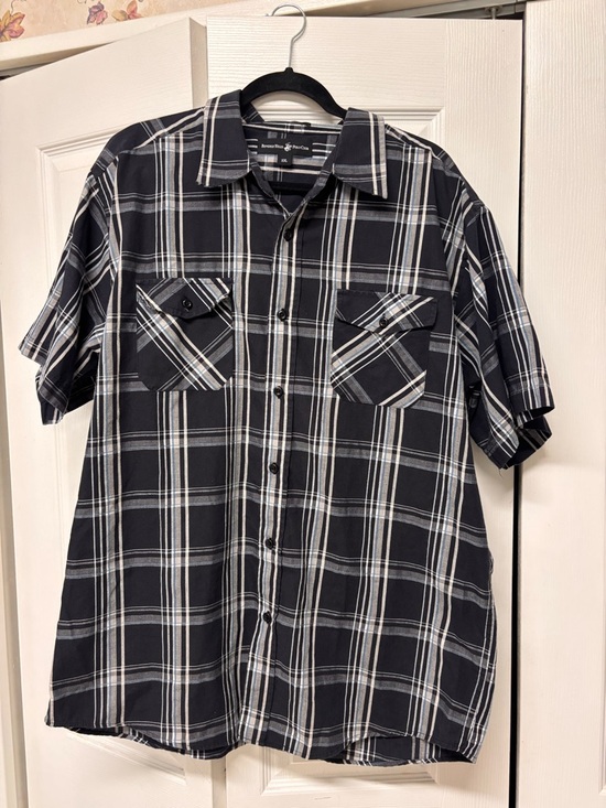 Beverly Hills Polo Club Other - Beverly Hills Polo Club Black and White Plaid Short-Sleeve Button-Down Shirt